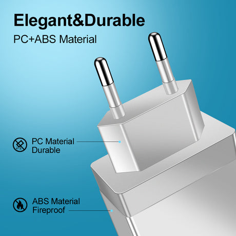 Cargador USB de carga rápida 3,0, 4 adaptadores de teléfono para tableta, cargador móvil de pared portátil, cargador rápido