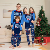 Letter Snowflake Printing Christmas Parent-child Suit