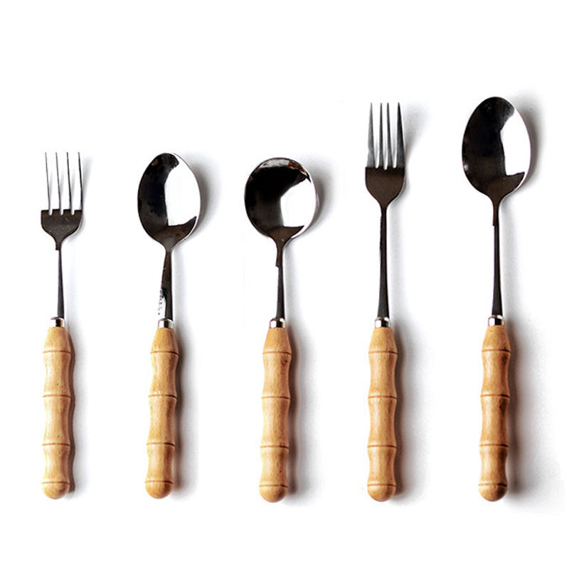 Western steak, knife, fork and spoon