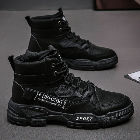 New Casual Outdoor Work Boots Fashion Men's Fashion British High Top
