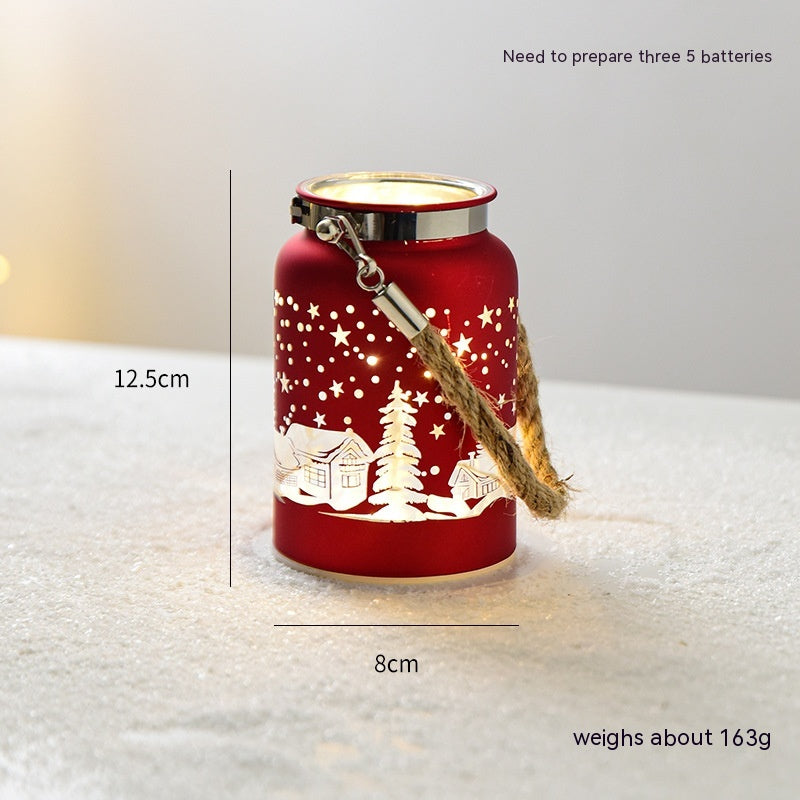 Christmas Luminous Glass Desktop Decoration