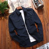 Pure Cotton All-match Casual Plus Size Shirt Coat Men