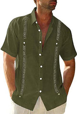 Fashion Short Sleeve Linen Shirt