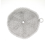 Silver Stainless Steel Cast Iron Cleaner Chainmail Scrubber Home Cookware Clean For Skillets Grill Pans