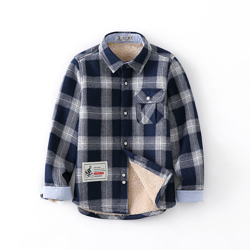 Boys plaid shirt long sleeve