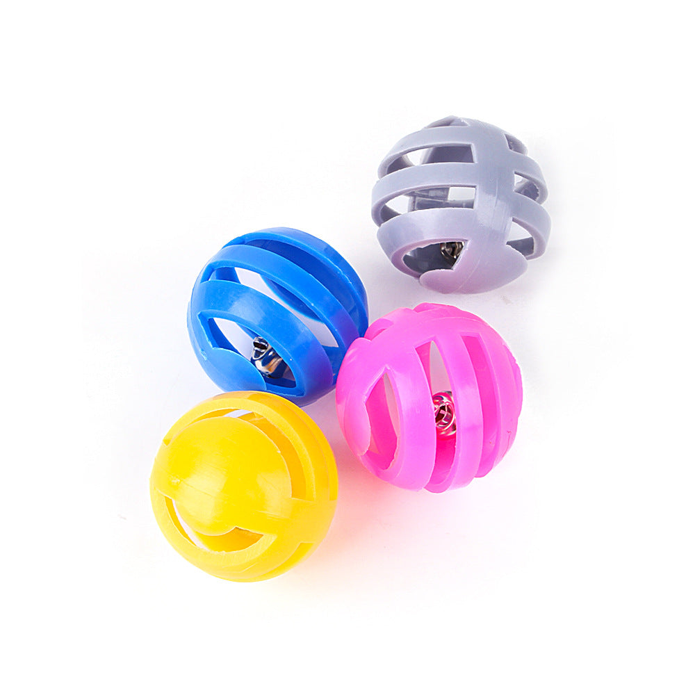 Pet Cat Toy Color Plastic Bell Ball