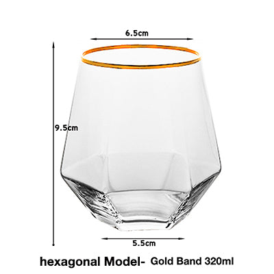 Vaso de whisky de vaso de vidrio transparente