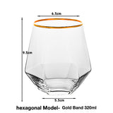 Vaso de whisky de vaso de vidrio transparente