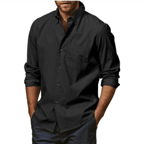Fashion Trend Men's Long-sleeved Shirt Loose