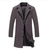 2021 Autumn And Winter New Mens Solid Color Casual Business Woolen Coats