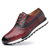 Zapatos británicos de piel de becerro con capa superior informal con cordones para hombre