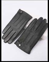 Fleece-lined Thickened Real Leather Gloves