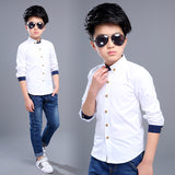 Children's White Shirts In The Big Boys Slim Thin Shirt Trend