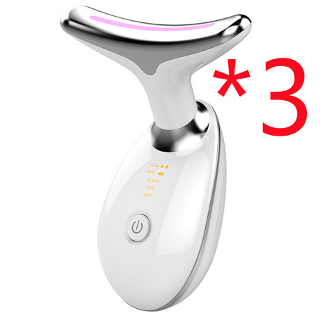 EMS-masajeador térmico para estiramiento y estiramiento del cuello, eliminador de arrugas por microcorriente eléctrica, dispositivo de belleza facial con fotones LED para mujer