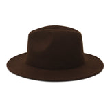 Double-sided Color Matching Flat Brim Fedora Hat