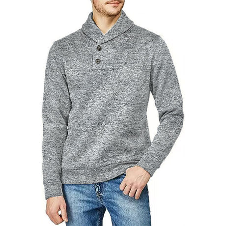 Men's Half Cardigan Loose Leisure Pullover Thin Velvet Sweater