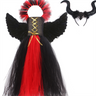 Vestido gótico de cosplay del pequeño diablo de Halloween