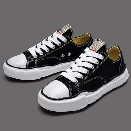 Black And White Plaid Lovers Vintage Skateboard Shoes