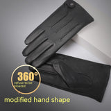 Fleece-lined Thickened Real Leather Gloves