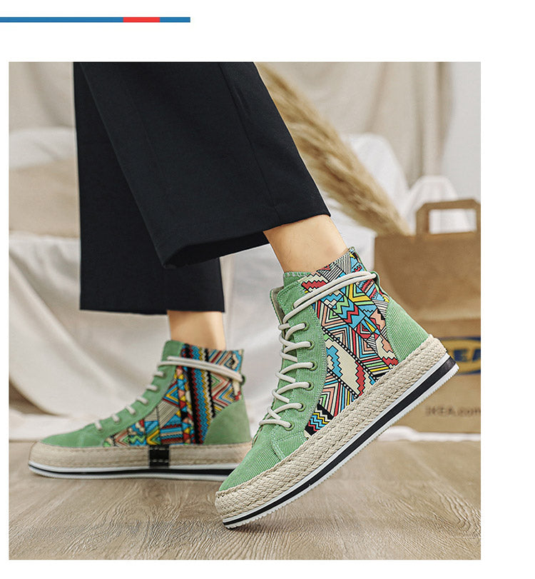 High-top Canvas Casual Board Shoes