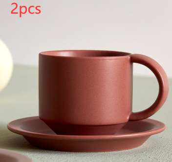 Velvet Ceramic Coffee Mug With Tray