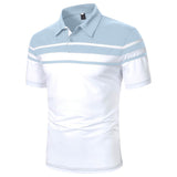 Polo de rayas de manga corta para hombre