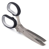 Herb Scissors Set With 5 Blades And Cover - Multipurpose Kitchen Chopping Shear