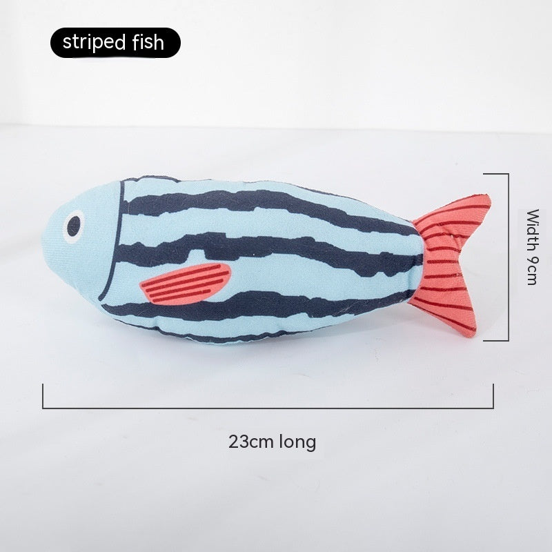 Cat Mint Self-Hi Simulated Fish Molar Toy