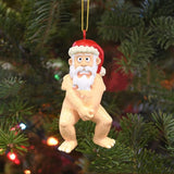 Decoración de resina de Papá Noel desnudo