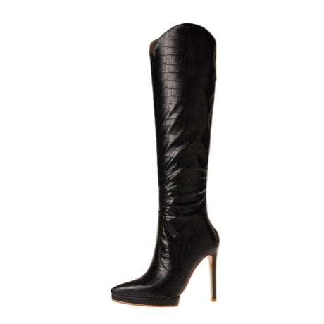 Women's Fashion Pointed-toe Stiletto High Leg Boot