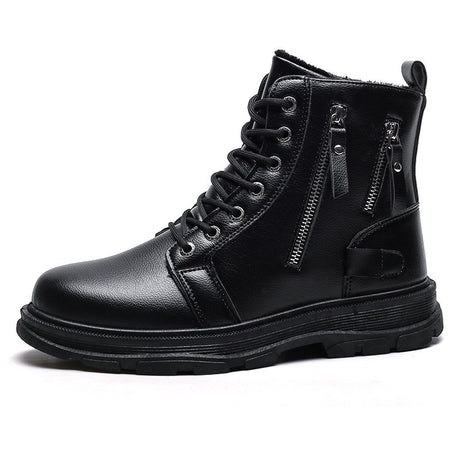 Winter Men's Shoes New Fashion Leather Boots Men's  Casual Trend