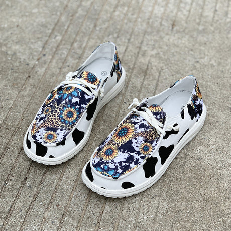 Women's Fashion Casual Large Size Flat Bottom Canvas Shoes