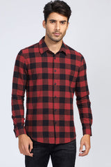 New Men's Plaid Lapel Shirt