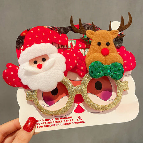 Christmas Elk Glasses Frame Dress Up Couple