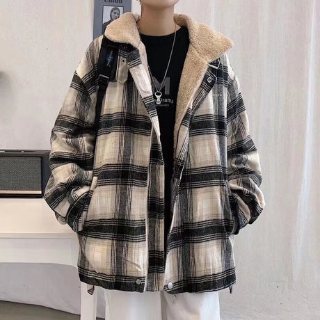 Cashmere Plaid Coat For Men