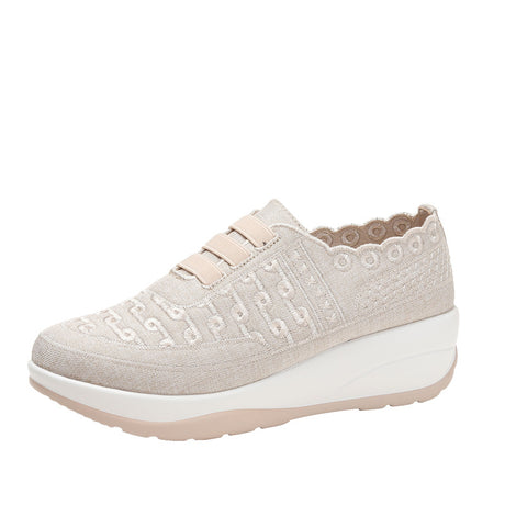 Fly Woven Mesh Slip-on Women's Shoes Breathable And Lightweight