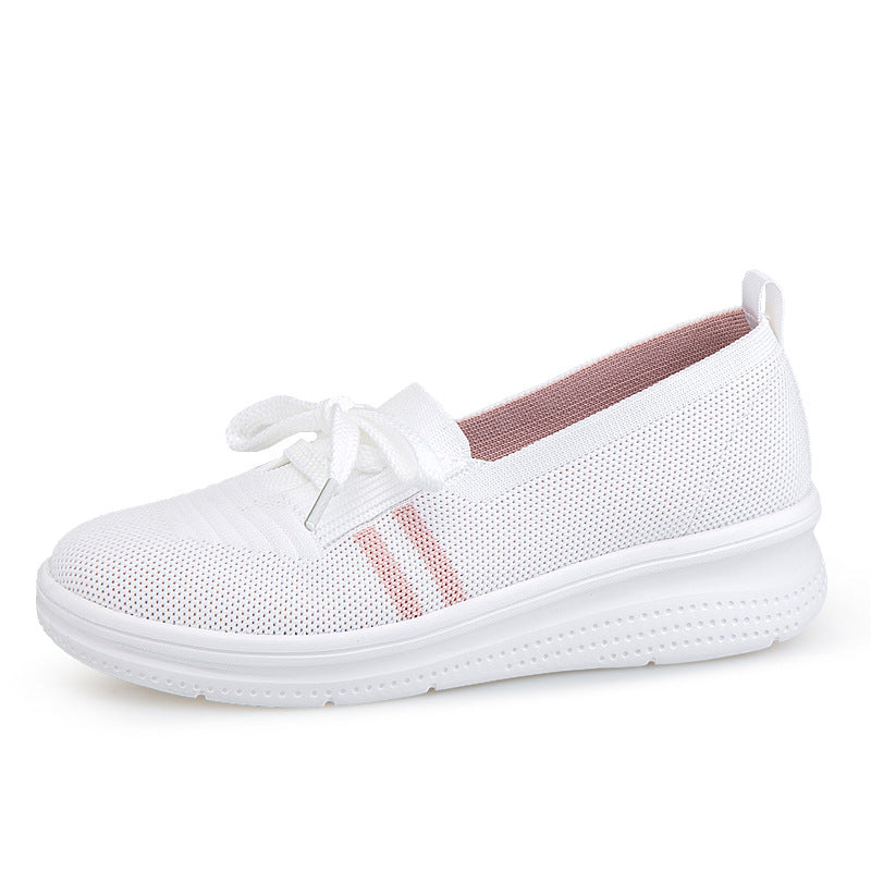 Lightweight Breathable Soft Bottom White Shoes Lazy