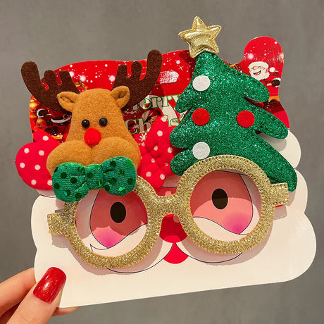 Christmas Elk Glasses Frame Dress Up Couple