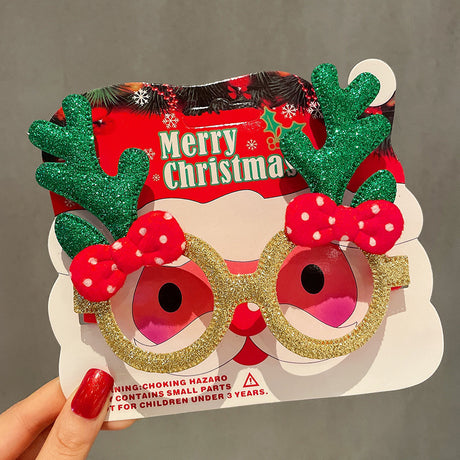 Christmas Elk Glasses Frame Dress Up Couple