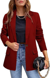 Women's Casual Suit Jacket Long Sleeve