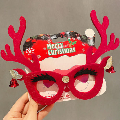 Christmas Elk Glasses Frame Dress Up Couple