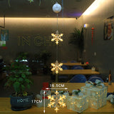 Navidad 3 uds luz LED estrella árbol de Navidad lámpara colgante con ventosa adornos de ventana decoración para el hogar Navidad 2023 decoración de Año Nuevo Decoraciones navideñas