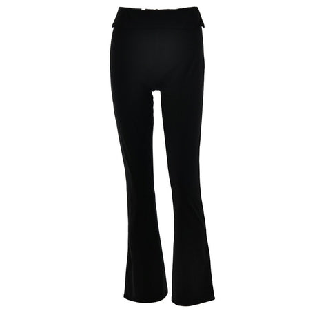 Pantalón negro ajustado de talle alto para mujer