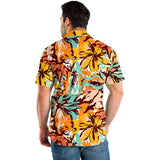 Men's Digital Printing Seaside Vacation Beach Pants Shirt Two-piece Set