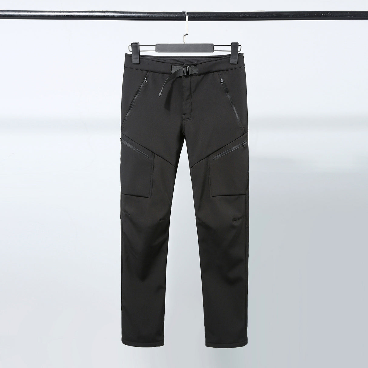 Pantalones de escalada con forro polar impermeables y resistentes al viento para hombre