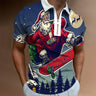 Christmas Series Lapel New Casual Short Sleeve