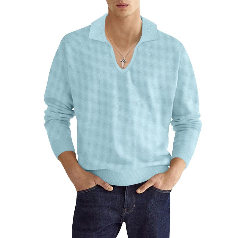 Men's Fashion Casual Solid Color Long Sleeve