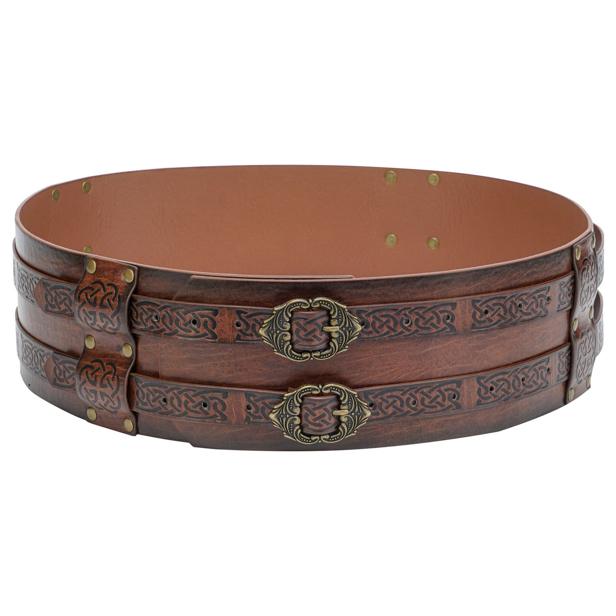 Men's Retro Nordic Viking Style Embossed Wide Belt