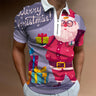 Christmas Series Lapel New Casual Short Sleeve