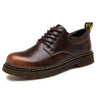 Low Top Big Head Black Working Wear Martin Shoes All-match British Casual Genuine Leather Shoes